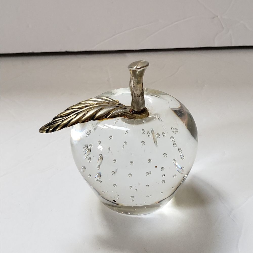Glass Apple Paperweight - Picture 2 of 8